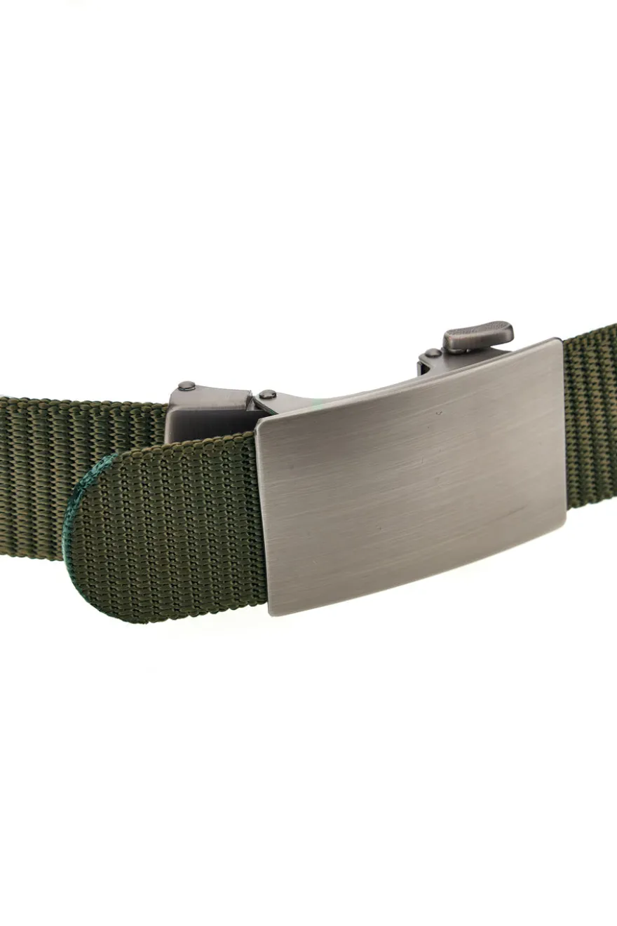 Cintura Verde Militare in Tessuto con Fibbia Automatica Indigeno Metropolitano PITTF63-A