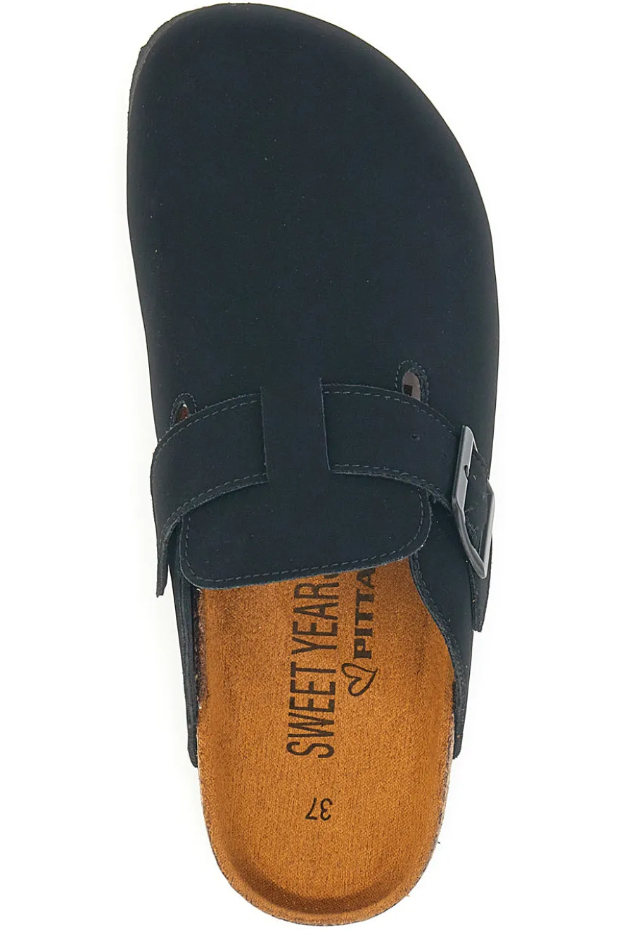 Clogs Neri con Fibbia Sweet Years 8384