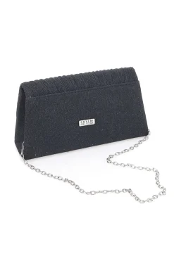 Clutch da sera nero effetto conchiglia COVERI COLLECTION SERA 099