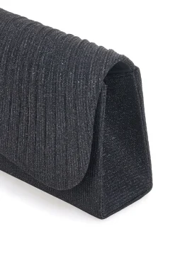 Clutch da sera nero effetto conchiglia COVERI COLLECTION SERA 099