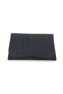 Clutch da sera nero effetto conchiglia COVERI COLLECTION SERA 099