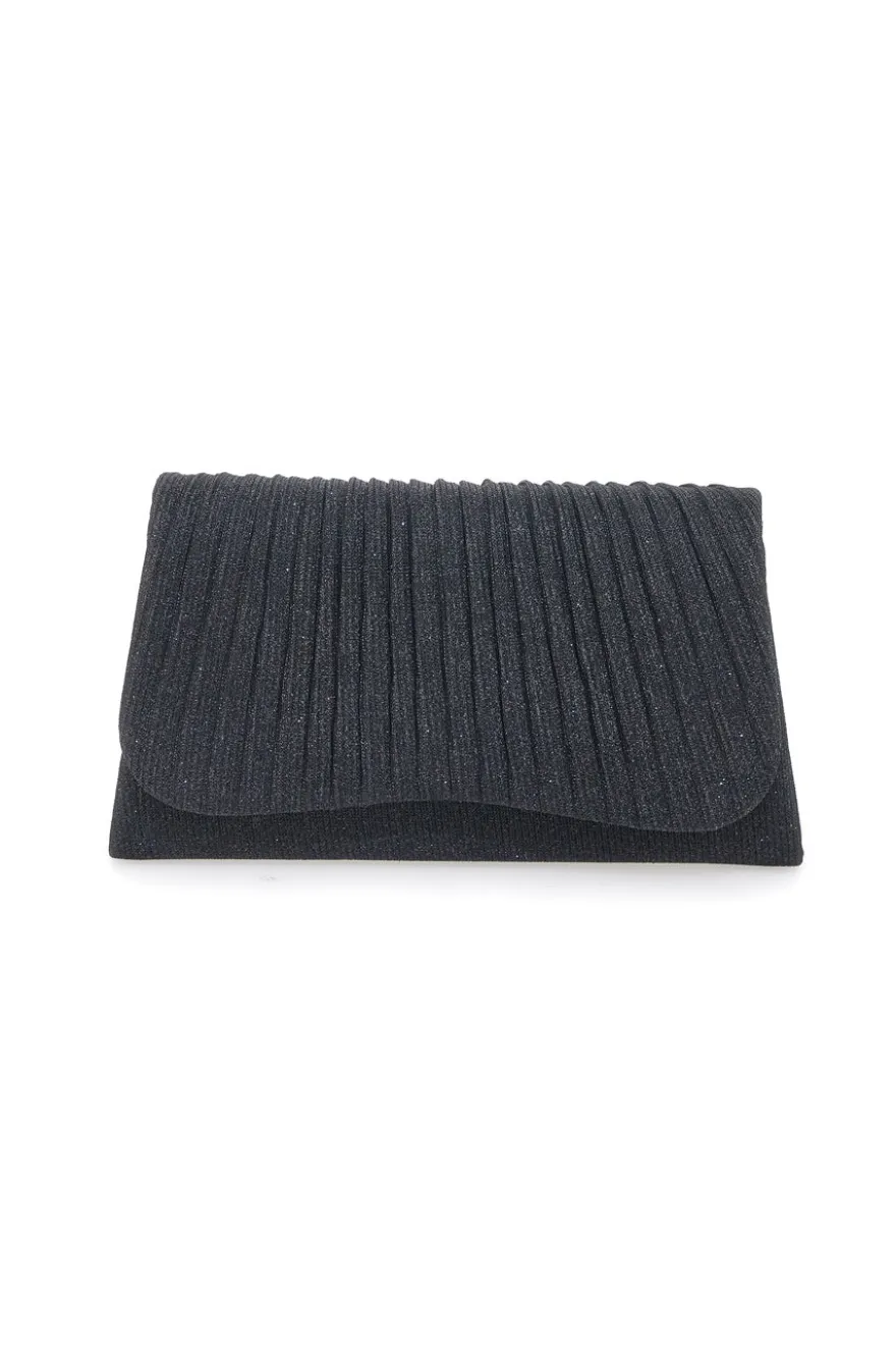 Clutch da sera nero effetto conchiglia COVERI COLLECTION SERA 099