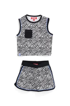 Completo nero e bianco fantasia zebrata Pitt kids PT-G-SE-9041