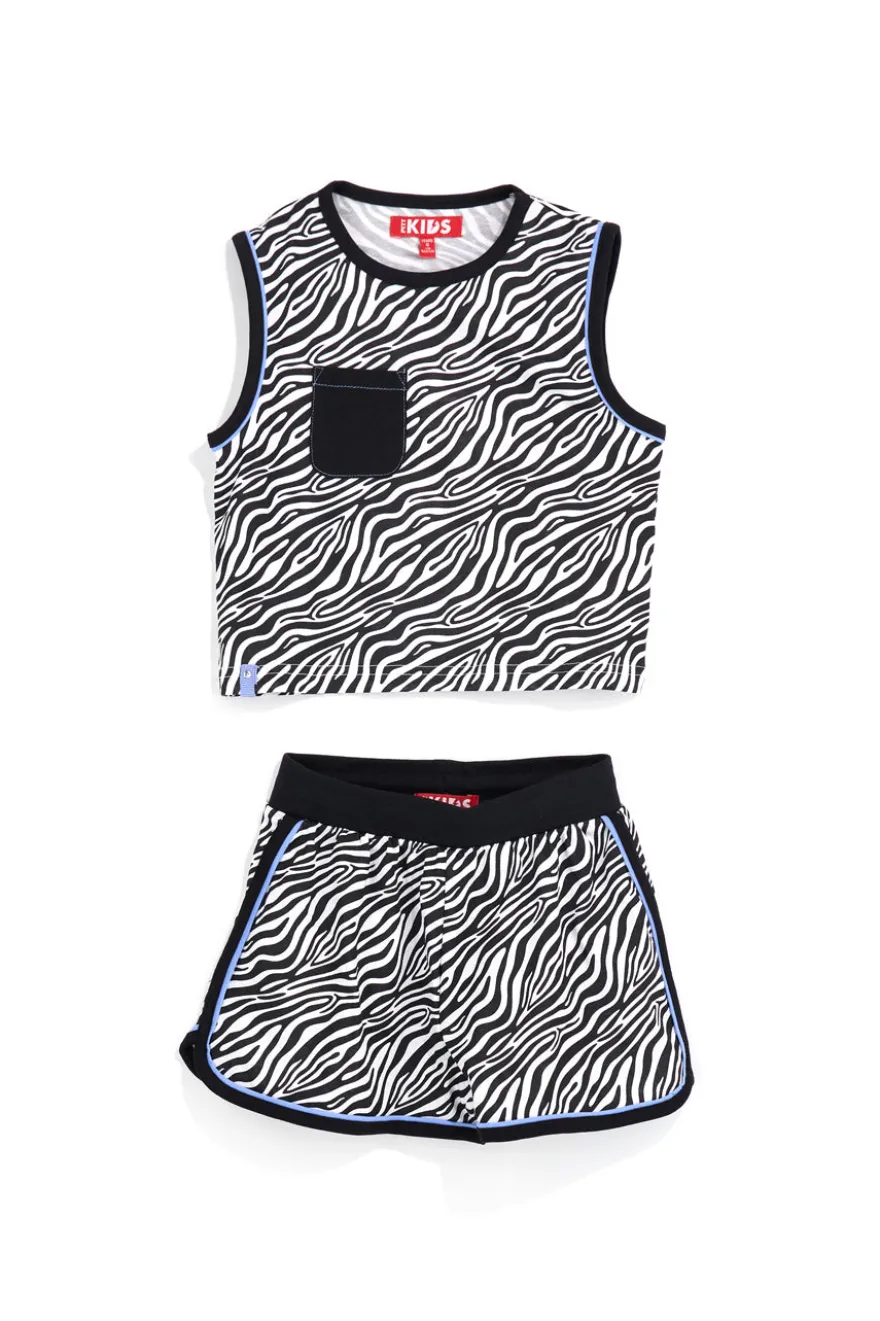 Completo nero e bianco fantasia zebrata Pitt kids PT-G-SE-9041