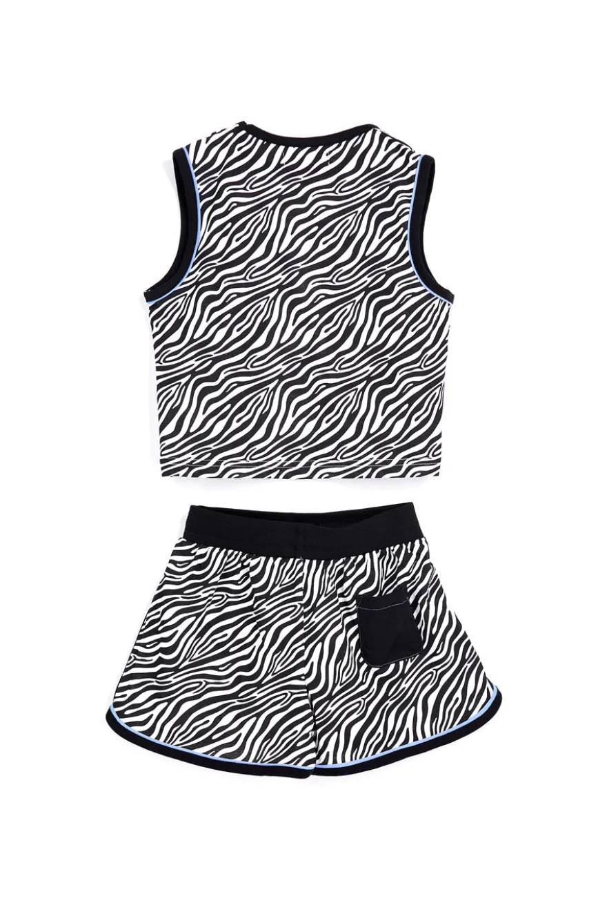 Completo nero e bianco fantasia zebrata Pitt kids PT-G-SE-9041