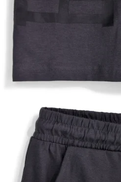 Completo t-shirt + pantaloni rosso e nero Pitt kids Pt-b-se-9028
