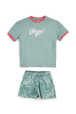 Completo verde con t-shirt e shorts Pitt kids PT-G-SE-9002