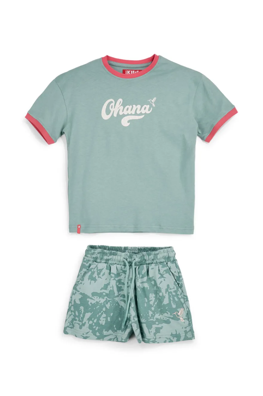 Completo verde con t-shirt e shorts Pitt kids PT-G-SE-9002