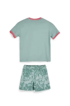 Completo verde con t-shirt e shorts Pitt kids PT-G-SE-9002