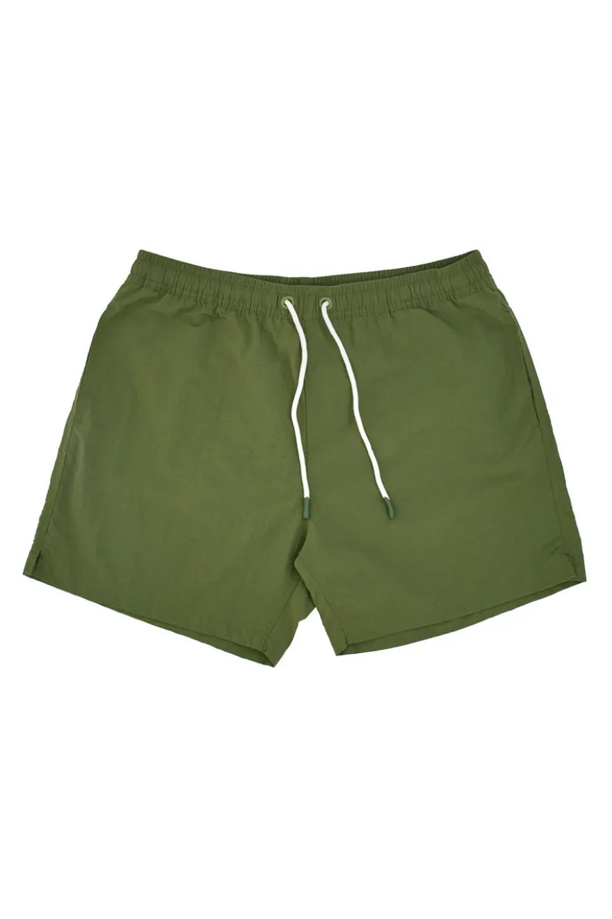 Costume Boxer Mare Verde da Uomo Con Tasche Aqu77 001