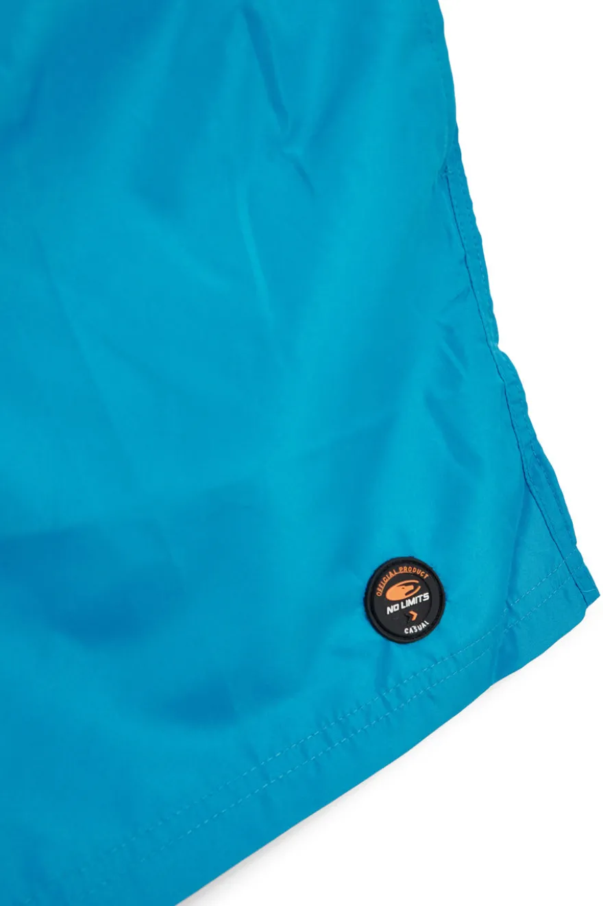 Costume da bagno azzurro con tasche laterali e tasca posteriore No limits MASS001S25