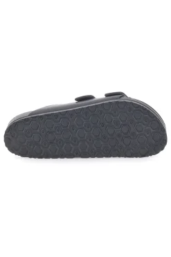 COVERI WORLD DCW39 Hausschuhe mit Doppelschnalle, schwarz