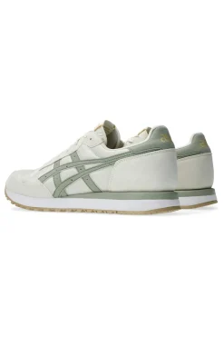 Cremefarbene und grüne Sneakers mit Ortholite-Einlegesohle ASICS Tiger Runner II