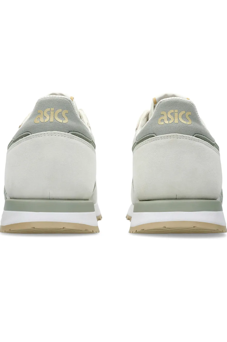 Cremefarbene und grüne Sneakers mit Ortholite-Einlegesohle ASICS Tiger Runner II