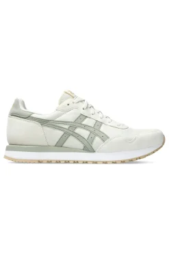 Cremefarbene und grüne Sneakers mit Ortholite-Einlegesohle ASICS Tiger Runner II