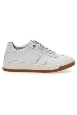 Damen weiße Leder Turnschuhe Pittarello Kapseln S1