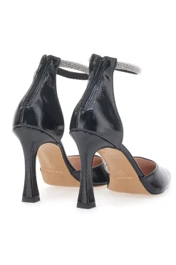 Décolleté a Punta Nere Effetto Vernice con Cinturino Alla Caviglia PITTARELLO LOVE 709