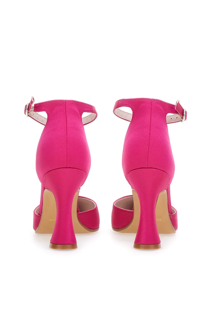 Décolleté a Punta Pittarello Love 704 Raso Fuxia