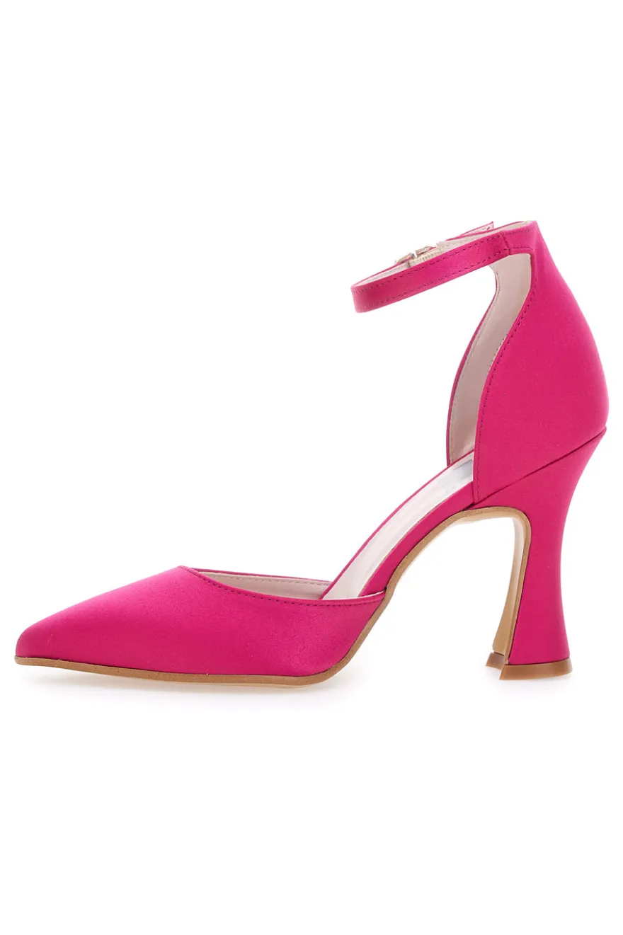 Décolleté a Punta Pittarello Love 704 Raso Fuxia