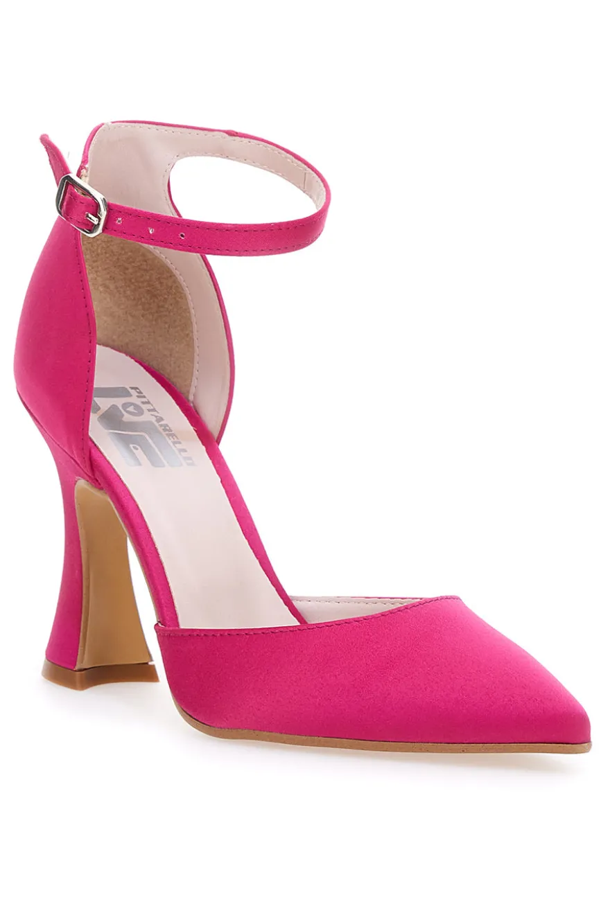 Décolleté a Punta Pittarello Love 704 Raso Fuxia