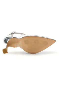 Décolleté argento con cinturino alla caviglia tacco alto Francesca gritti 194