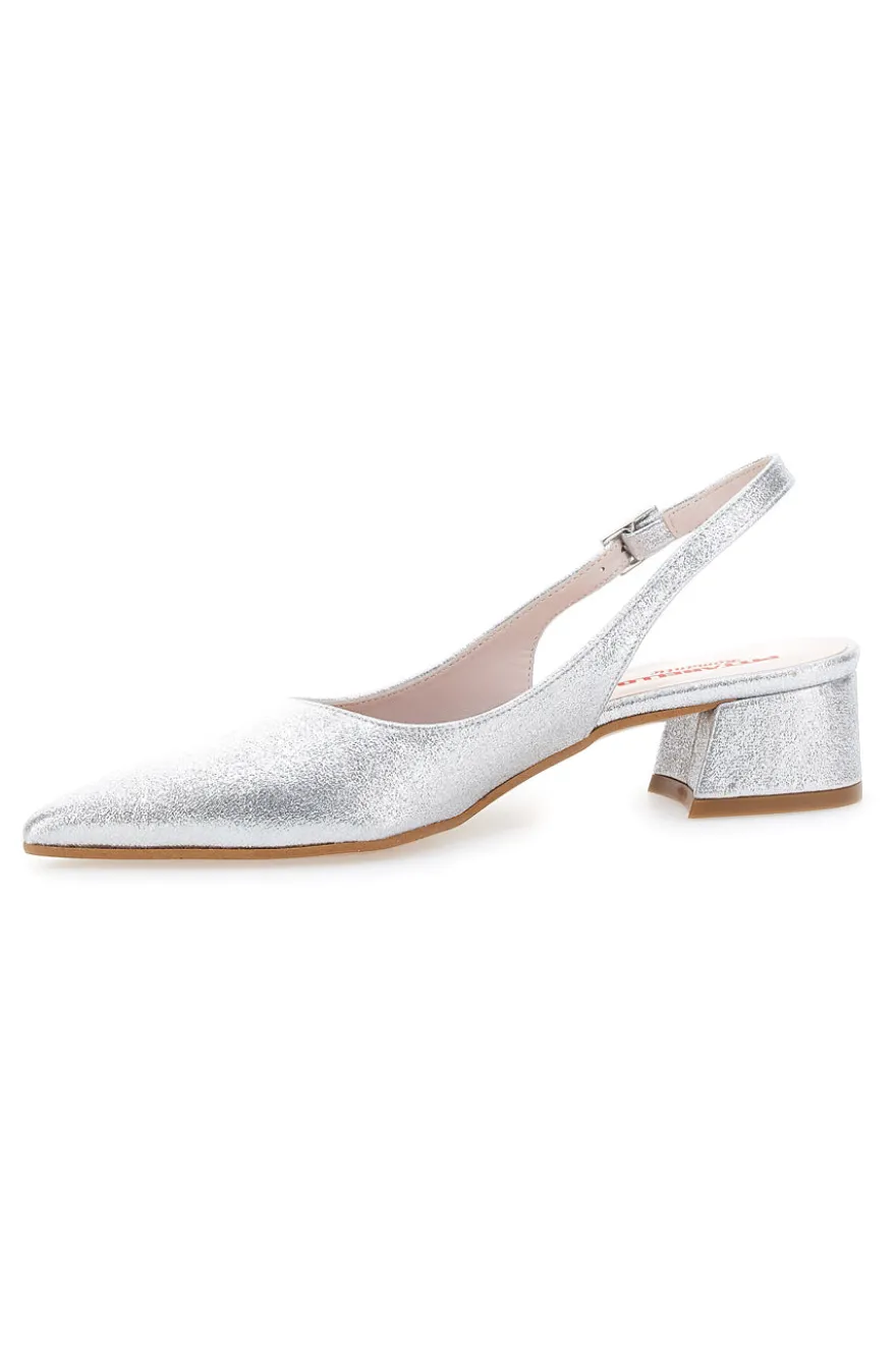 Décolleté Argento Slingback Effetto Brillantini PITTARELLO ROMANTIC 3123