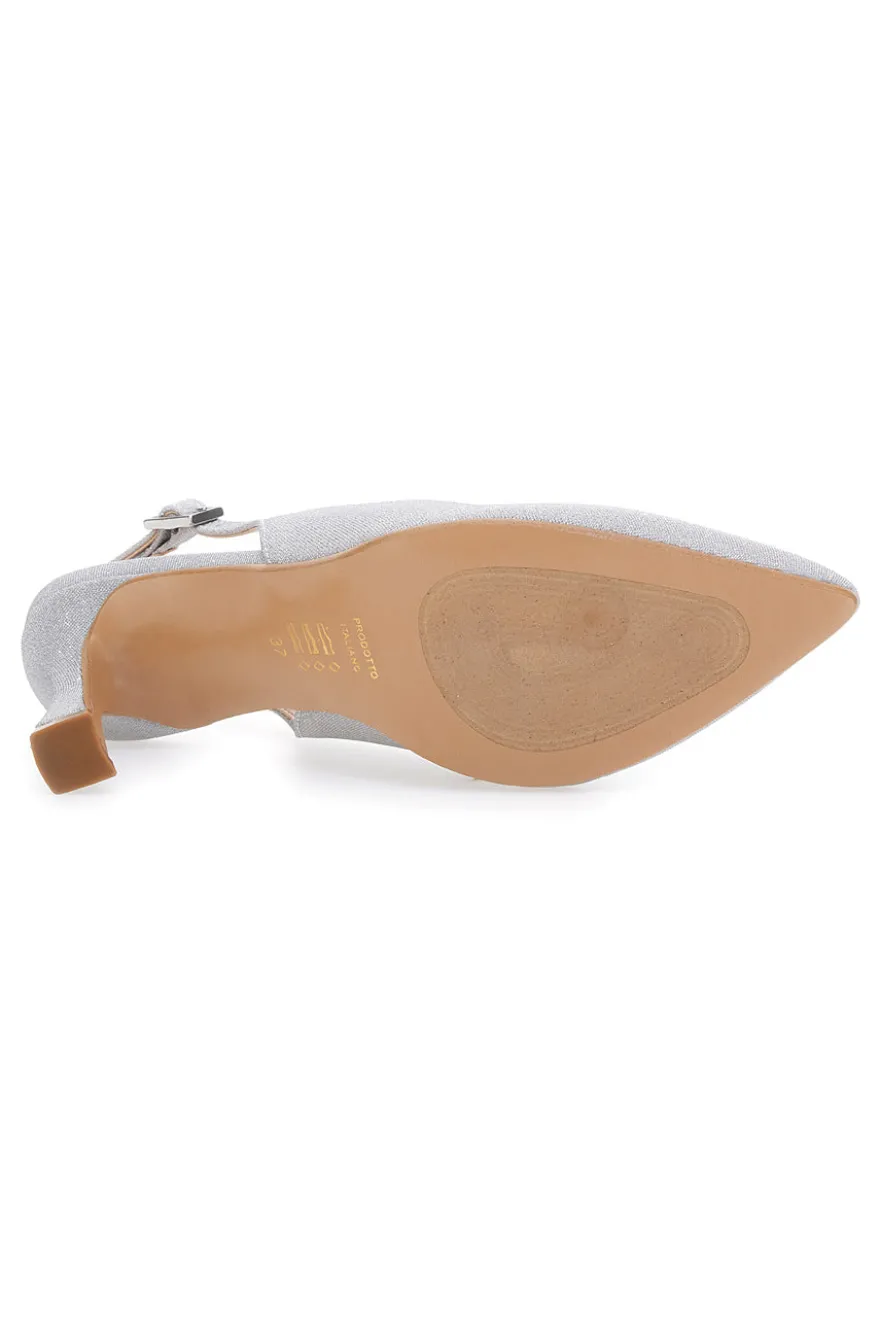 Décolleté Argento Tacco 9 Cm Pittarello Romantic 2371