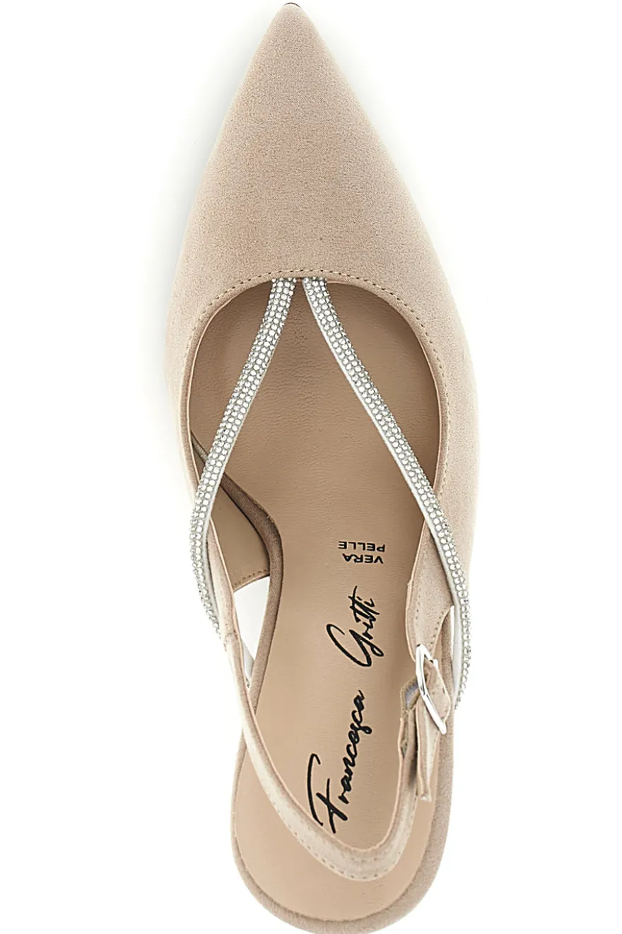 Décolleté beige con cinturino Francesca gritti 100