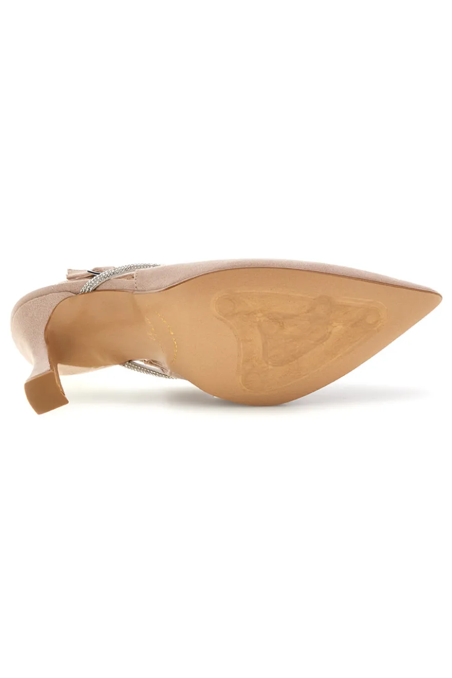Décolleté beige con cinturino Francesca gritti 100