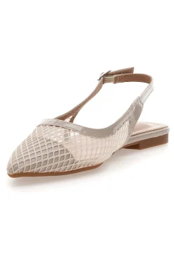 Décolleté beige con cinturino posteriore Le havre XQJ52012