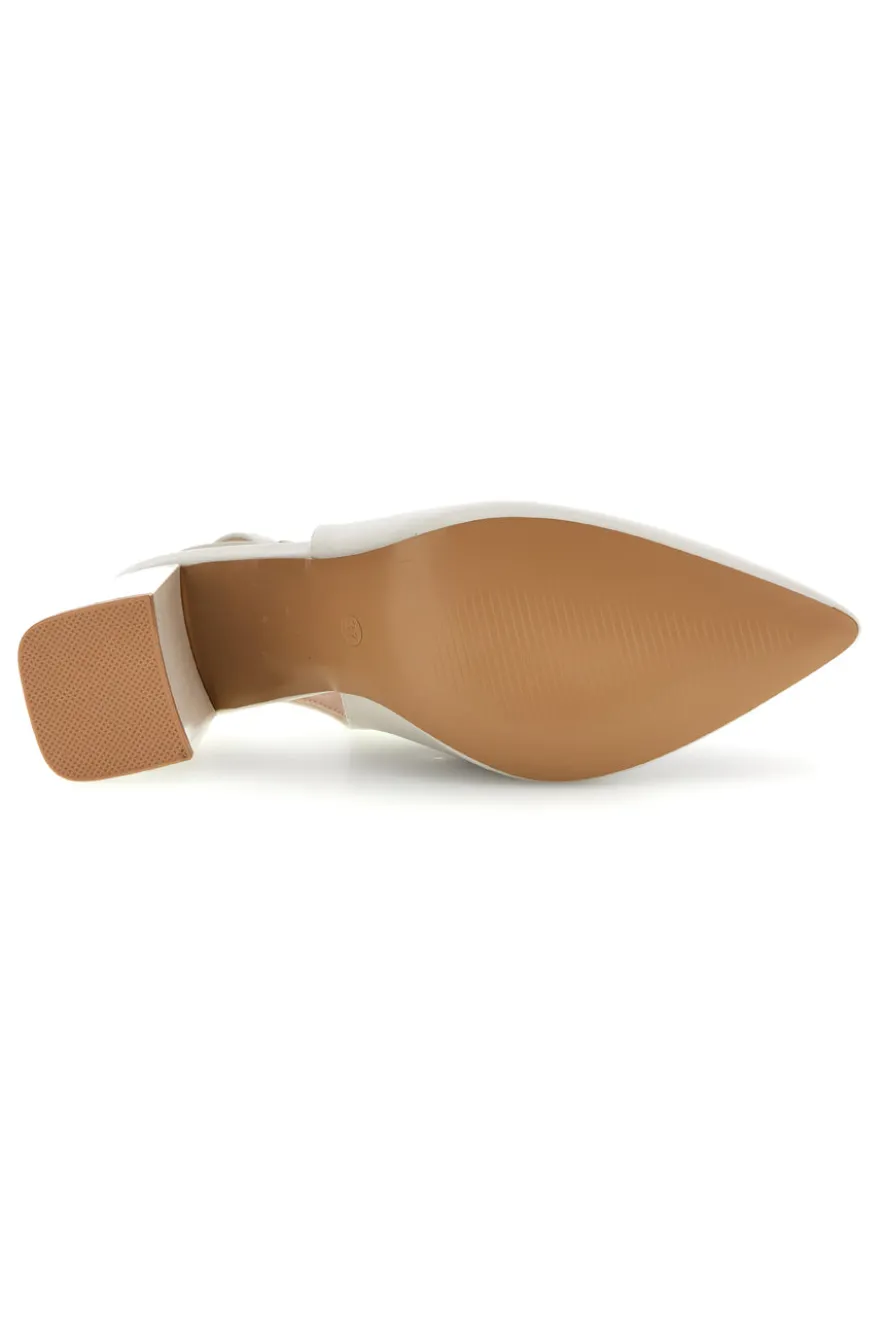 Décolleté beige con cinturino slingback tacco largo Burani 51882c1235