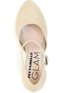 Décolleté Beige con Cinturino alla Caviglia Made in Italy PITTARELLO GLAM 2561