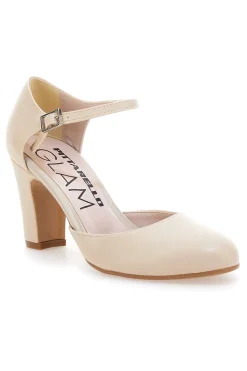 Décolleté Beige con Cinturino alla Caviglia Made in Italy PITTARELLO GLAM 2561