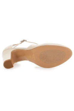 Décolleté Beige con Cinturino alla Caviglia Made in Italy PITTARELLO GLAM 2561