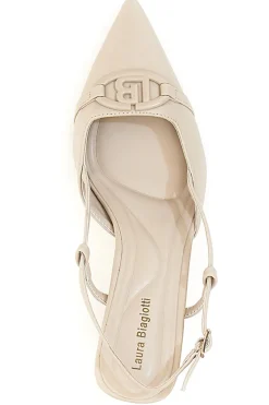 Décolleté Beige Con Cinturino Slingback Laura Biagiotti 8971