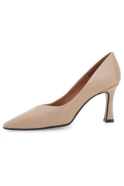 Décolleté beige con tacco a rocchetto Francesca gritti 3354