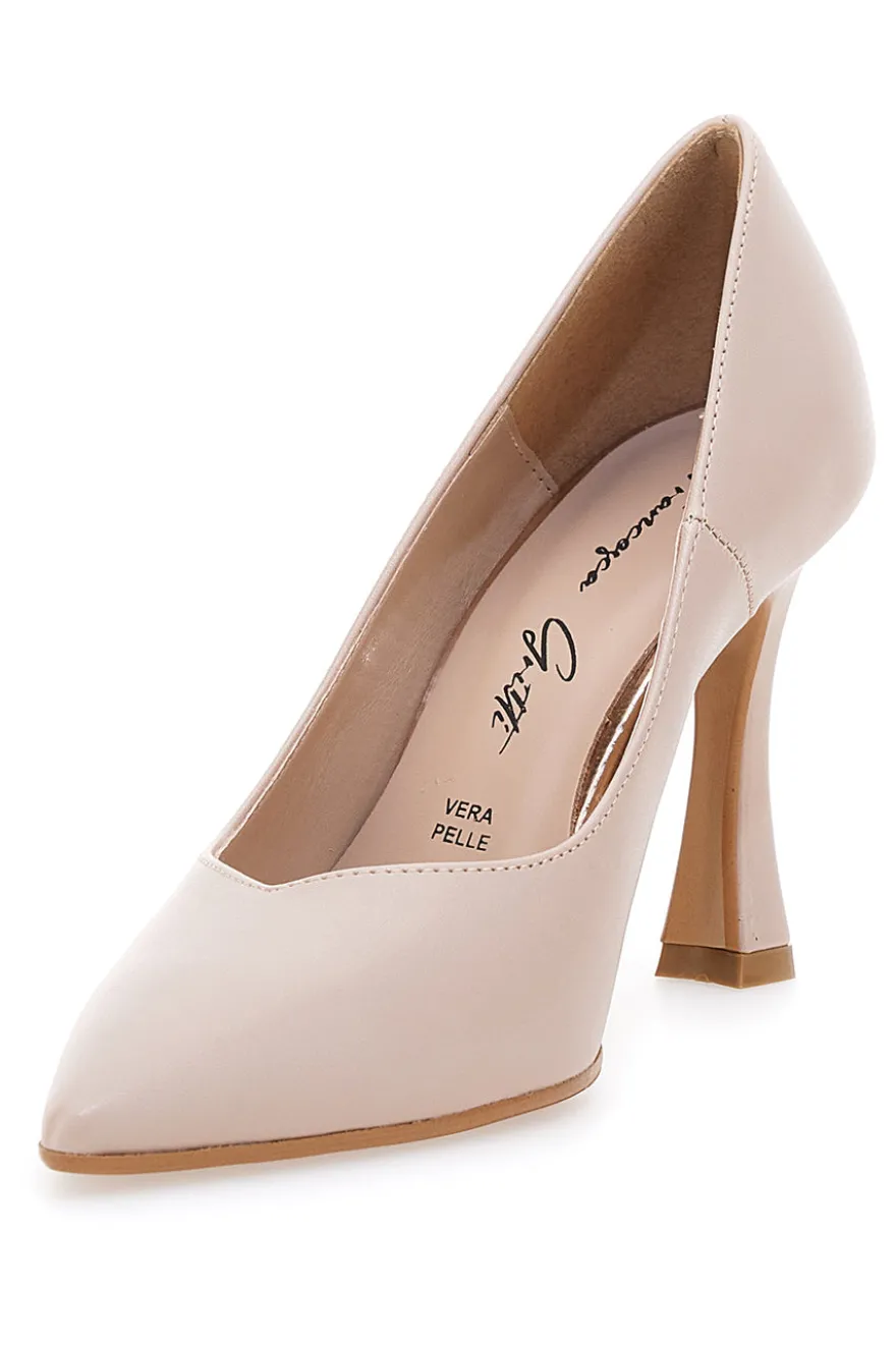 Décolleté beige con tacco Francesca Gritti 157