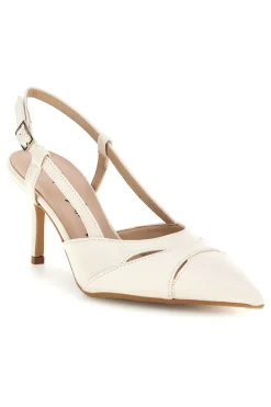 Décolleté beige in vera pelle con cinturino Francesca Gritti P7060