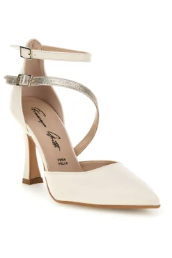 Décolleté beige in vera pelle con cinturino Francesca gritti 194