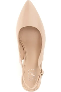 Décolleté Beige slingback tacco medio Mon dieu DQ50233