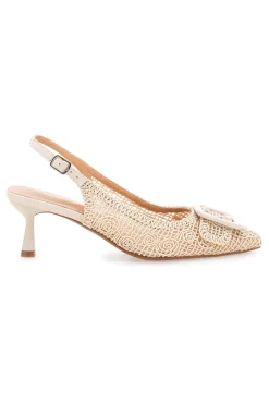 Décolleté Beige slingback tacco medio Le havre Paris 63181