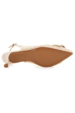 Décolleté Beige slingback tacco medio Le havre Paris 63181