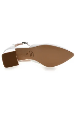 Décolleté bianche con cinturino alla caviglia Made in Italy Pittarello Vera 4781
