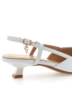 Décolleté Bianche Con Cinturino e Tacco Ferre F212