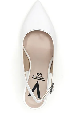 Décolleté bianche slingback Made in Italy Pittarello 4371