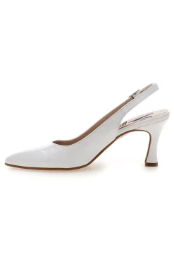 Décolleté bianche slingback Made in Italy Pittarello 4371