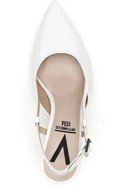 Décolleté bianche slingback Made in Italy Pittarello 4394