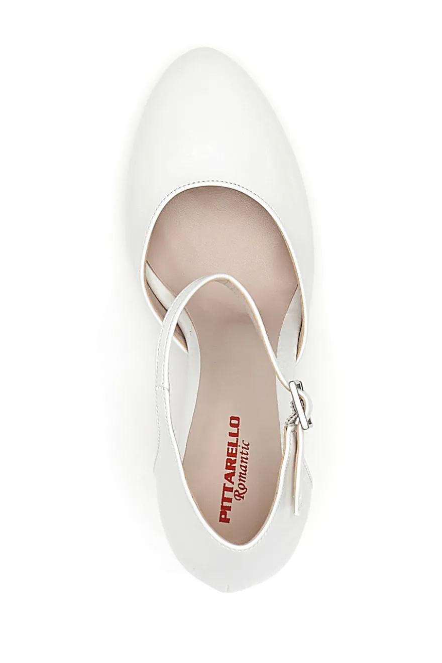 Décolleté Bianche Tacco 8 Cm Pittarello Romantic 2569