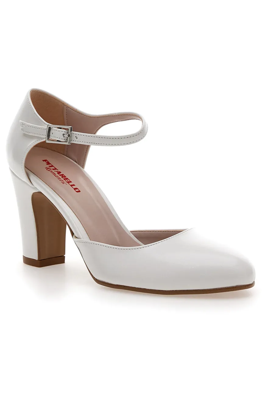 Décolleté Bianche Tacco 8 Cm Pittarello Romantic 2569