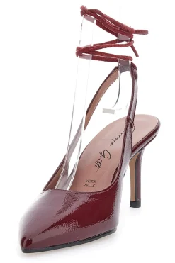 Décolleté bordeaux a punta con laccio alla caviglia Francesca Gritti P7045
